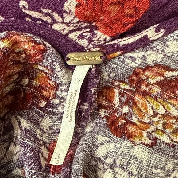 Free People Purple Floral Tunic - Picture 3 of 4